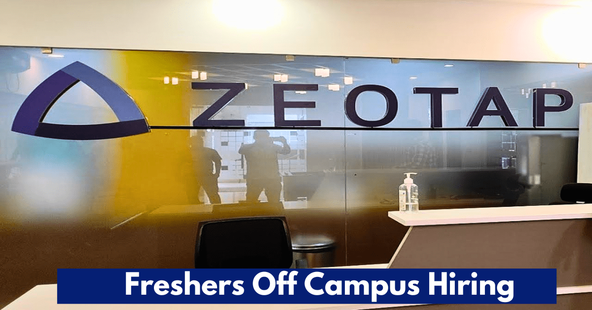 Zeotap Off Campus Drive