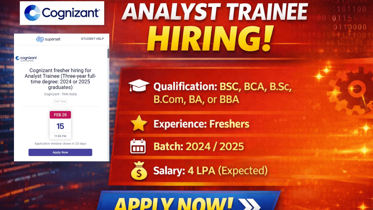 Cognizant Off Campus Drive 2026 freshers