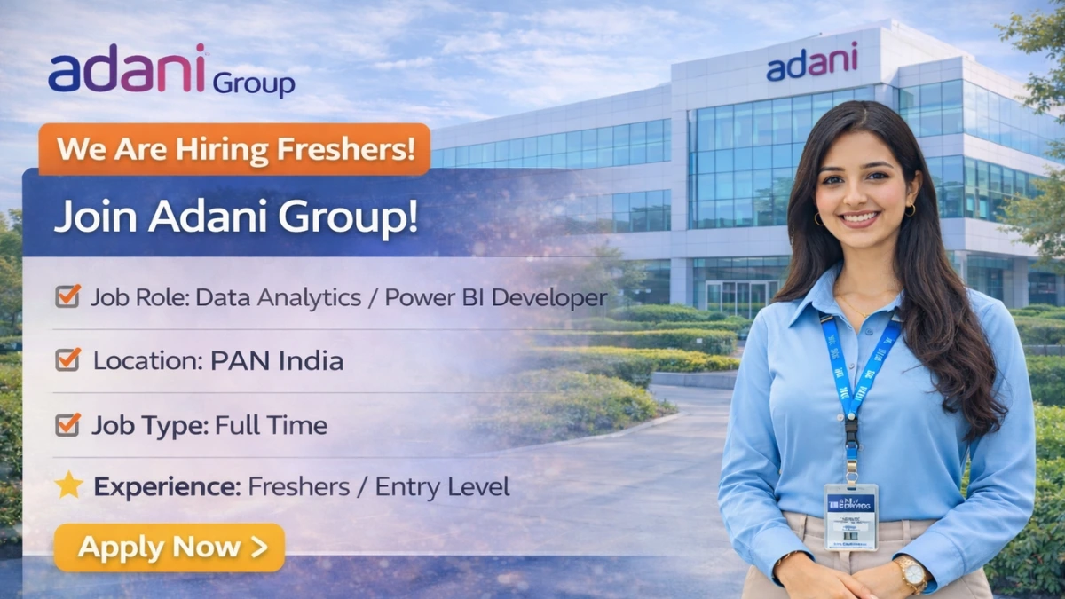 Adani Group Off Campus Drive 2026 Hiring Data Analytics – Freshers Eligible | Apply Now 16 Adani Group Off Campus Drive