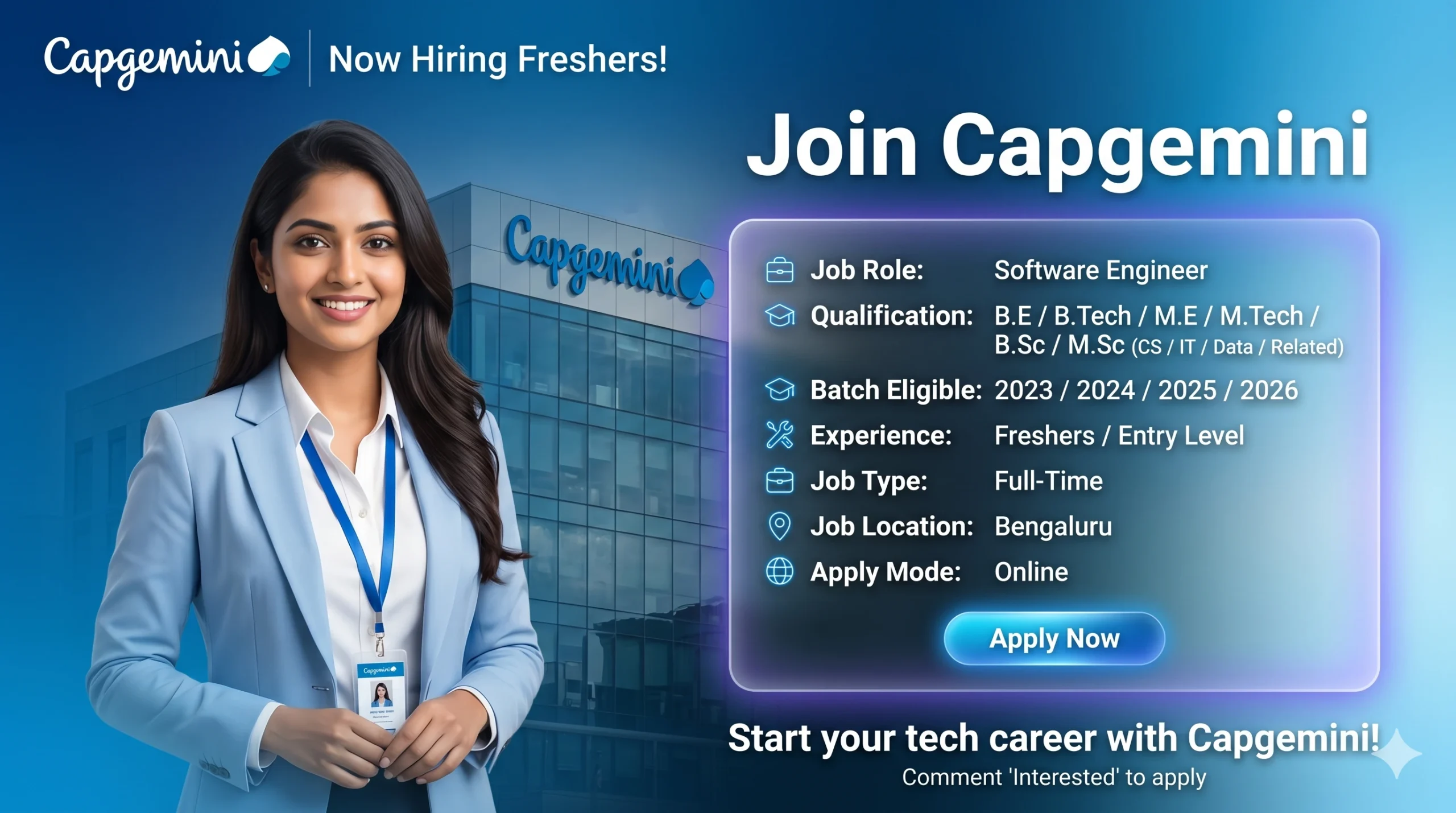 Capgemini Recruitment 2026 is inviting applications for the role of Software Engineer
