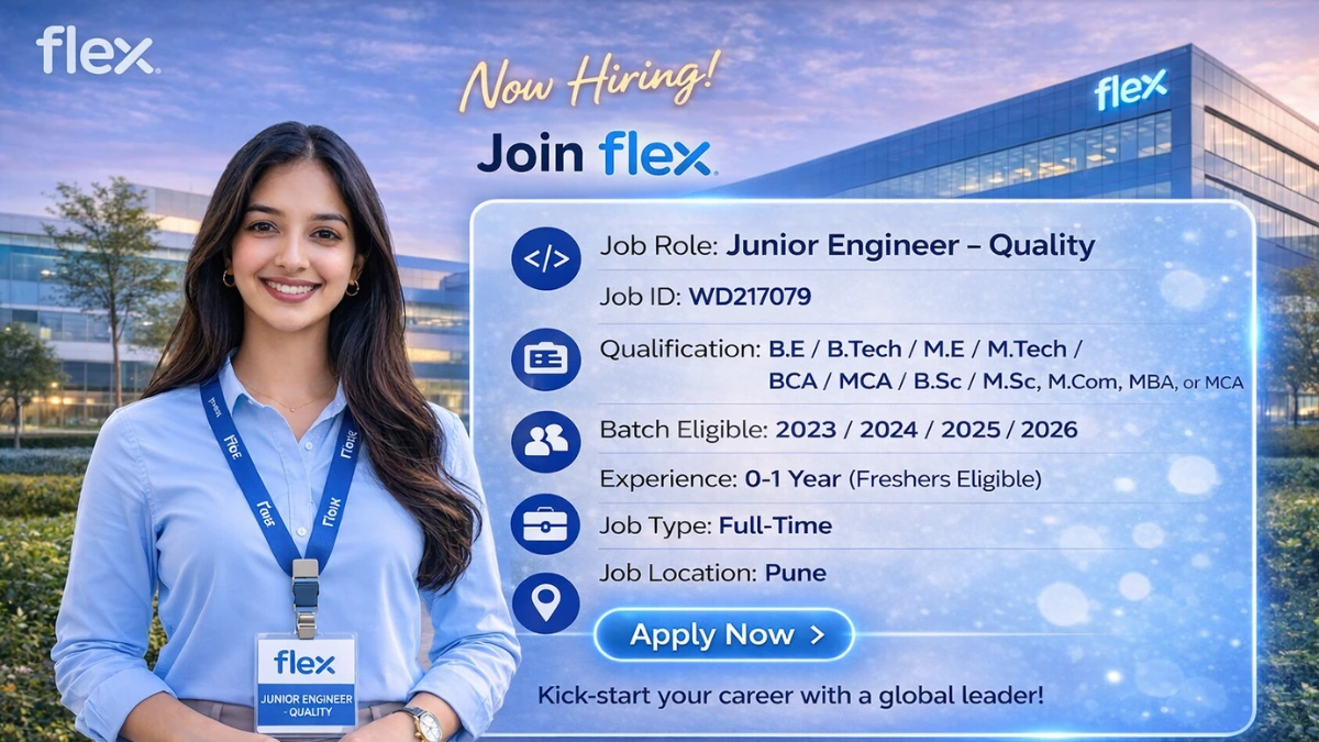 Flex Off Campus 2026 Hiring Junior Engineer