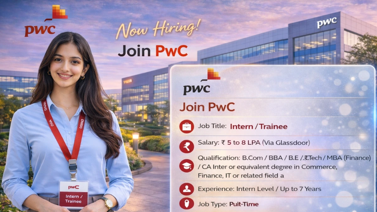 PwC Off Campus Drive 2026 – Hiring Intern / Trainee | Freshers Eligible Apply Now 10 PwC Off Campus Drive 2026 is hiring for the role of Intern Trainee