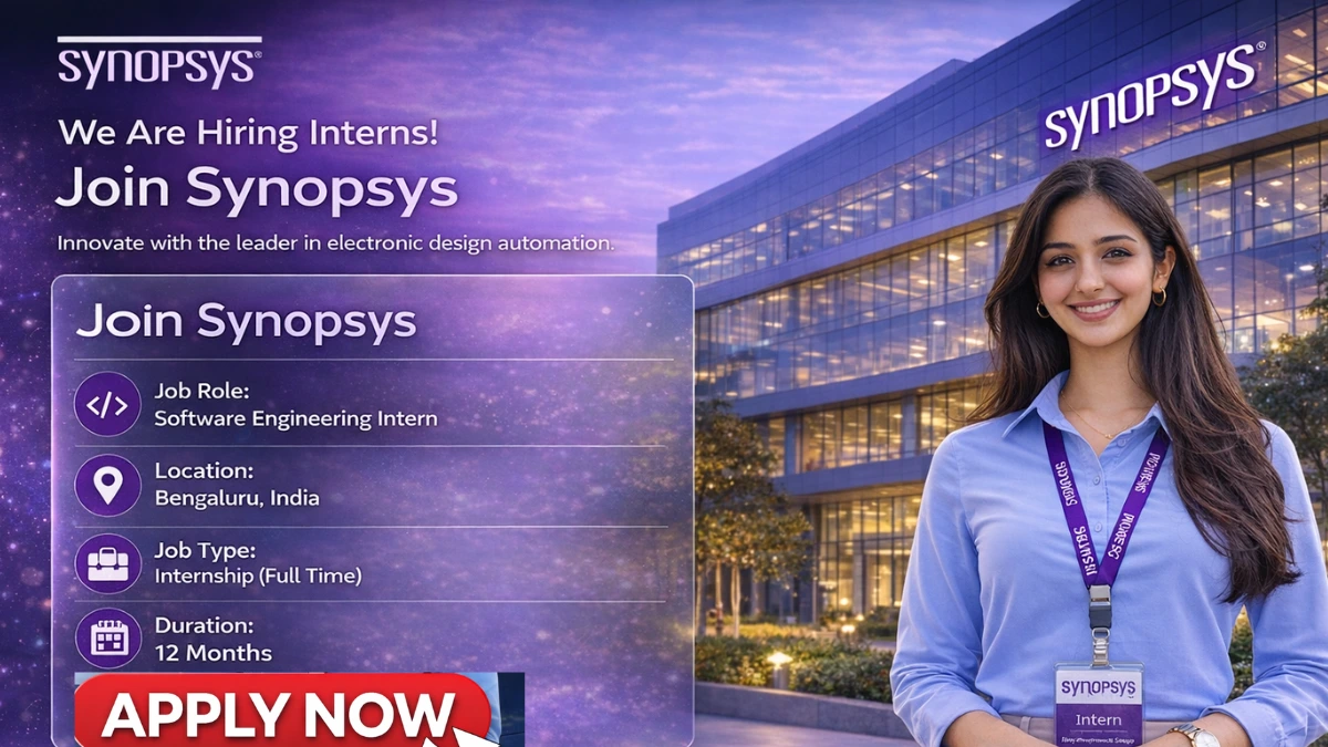 Synopsys Internship 2026 Hiring Software Engineering Intern – Bengaluru | Freshers Apply Now 26 Synopsys Internship 2026 has been announced to hire freshers