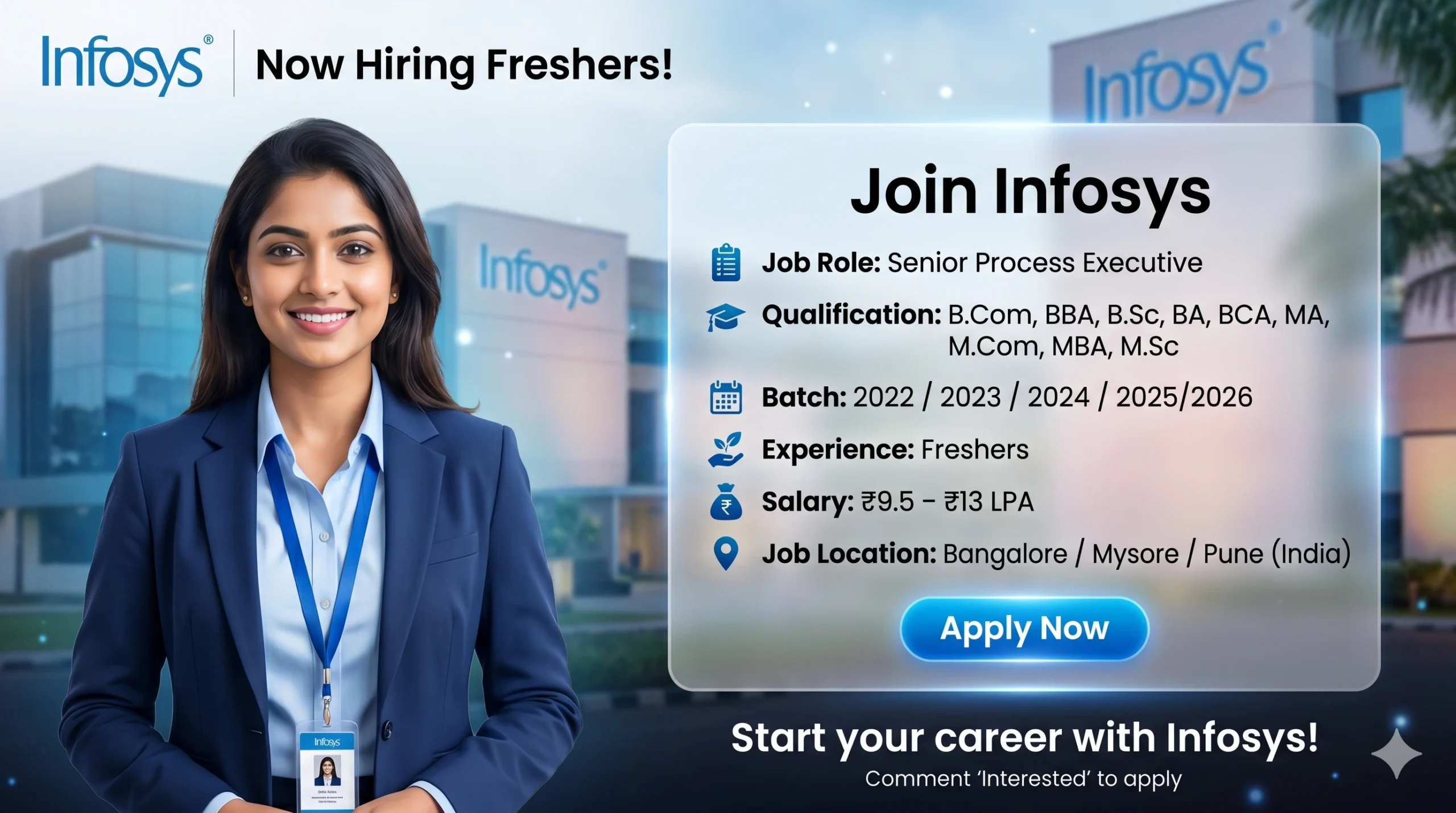 nfosys Off Campus Hiring 2026 has announced freshers recruitment for the Senior Process Executive role across
